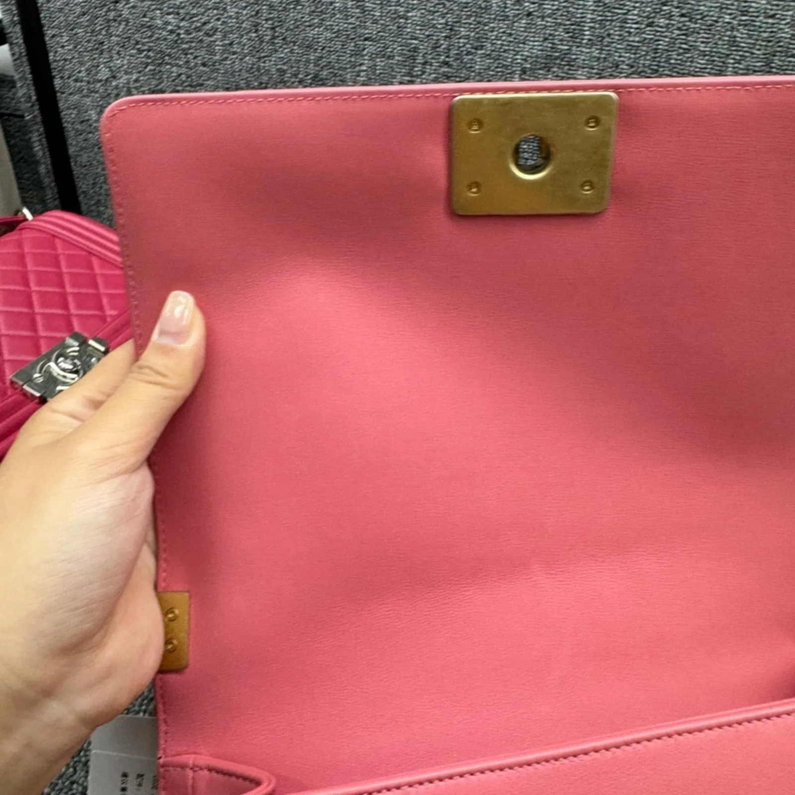 100% Authentic CHANEL Boy Leather Shoulder Bag
