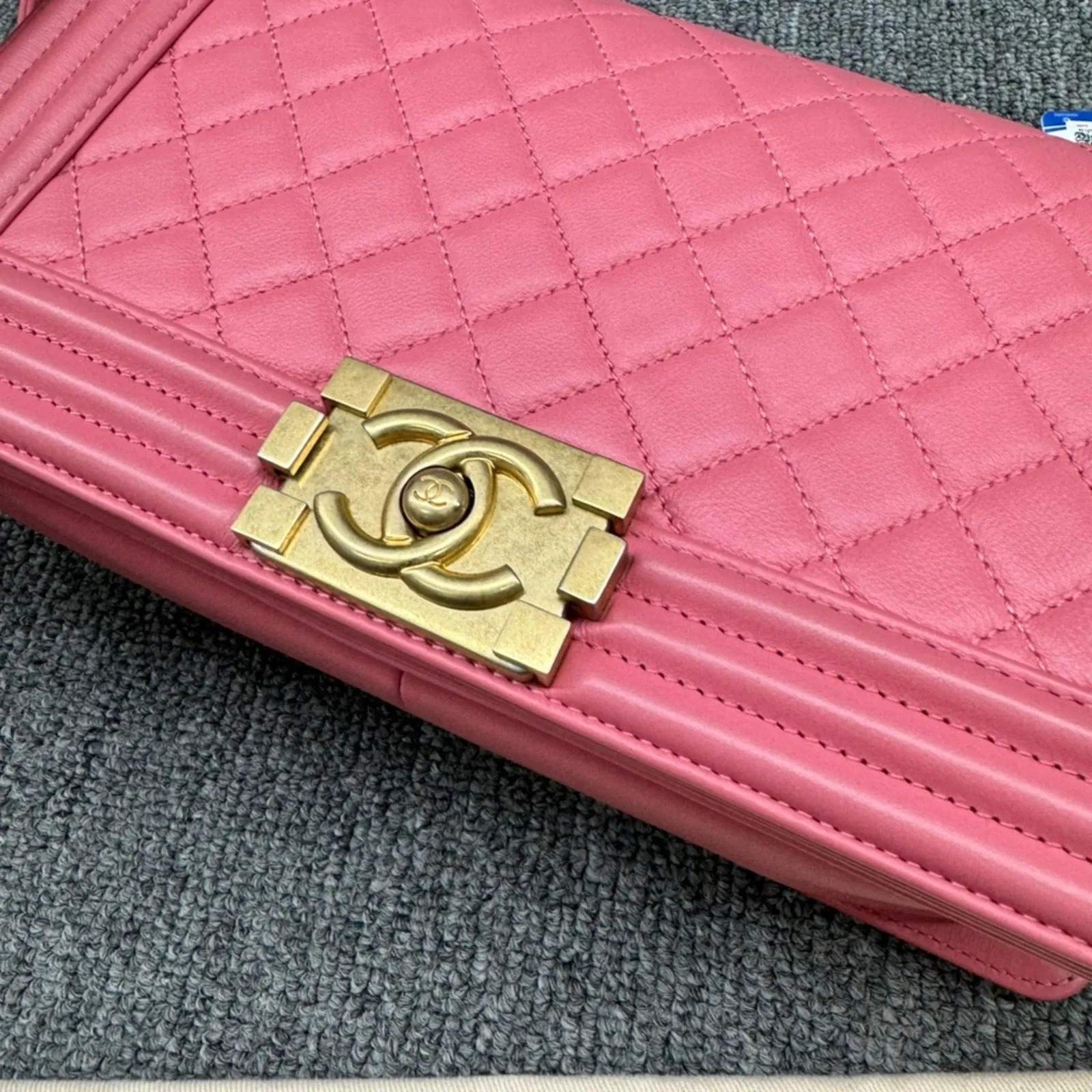 100% Authentic CHANEL Boy Leather Shoulder Bag