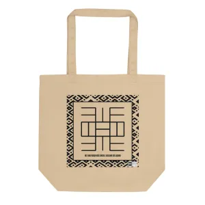 100% cotton Eco Tote Bag, featuring the Adinkra symbol for humility