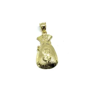 10K Yellow Gold Money Bag Men's Pendant GMP-005
