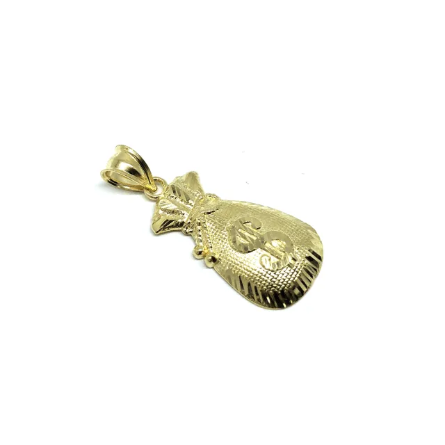 10K Yellow Gold Money Bag Men's Pendant GMP-005