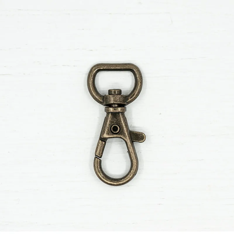 13mm Metal Snap Hooks  Antique Brass