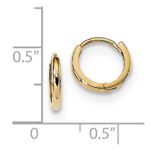 14k Yellow Gold Madi K Children's Hinged Hoop Earrings