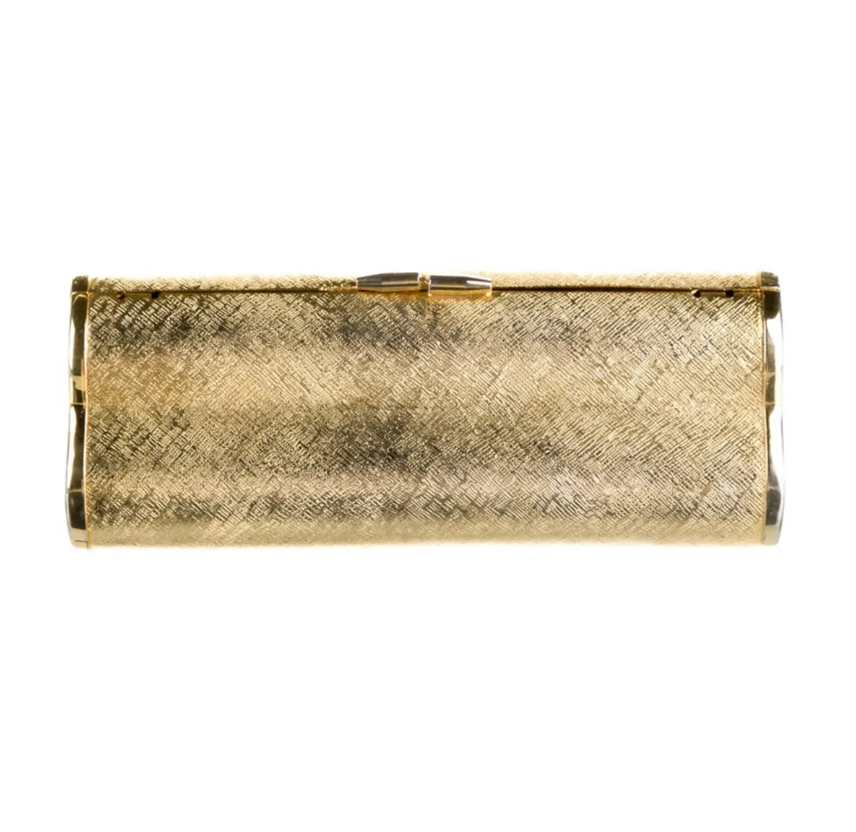 1970s HALSTON METAL HEART CLUTCH