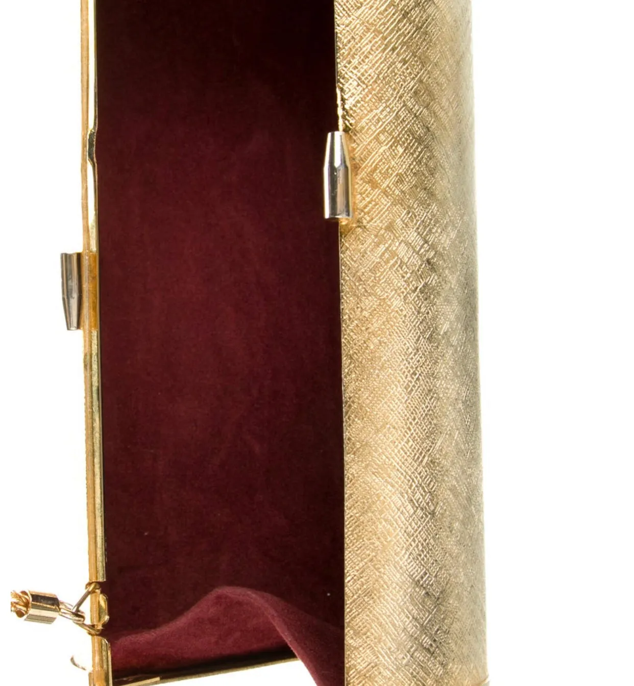 1970s HALSTON METAL HEART CLUTCH