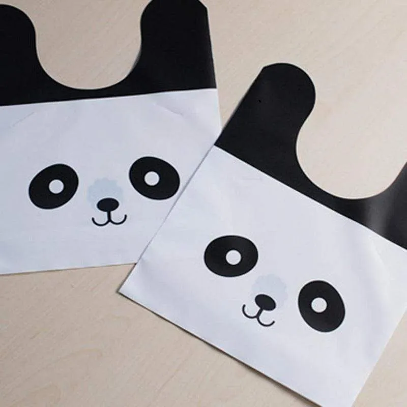 50 Pcs Panda Cookie Plastic Bags