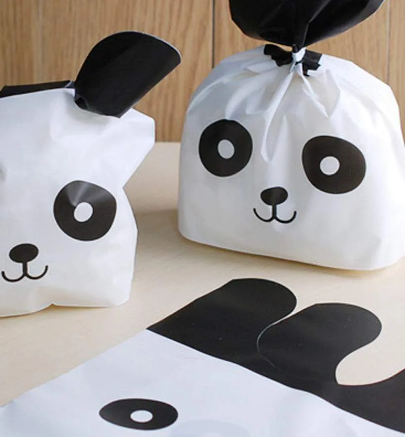 50 Pcs Panda Cookie Plastic Bags