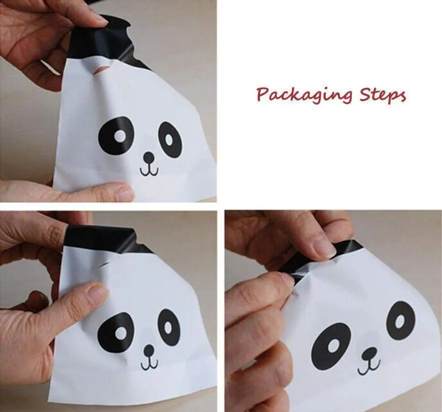 50 Pcs Panda Cookie Plastic Bags