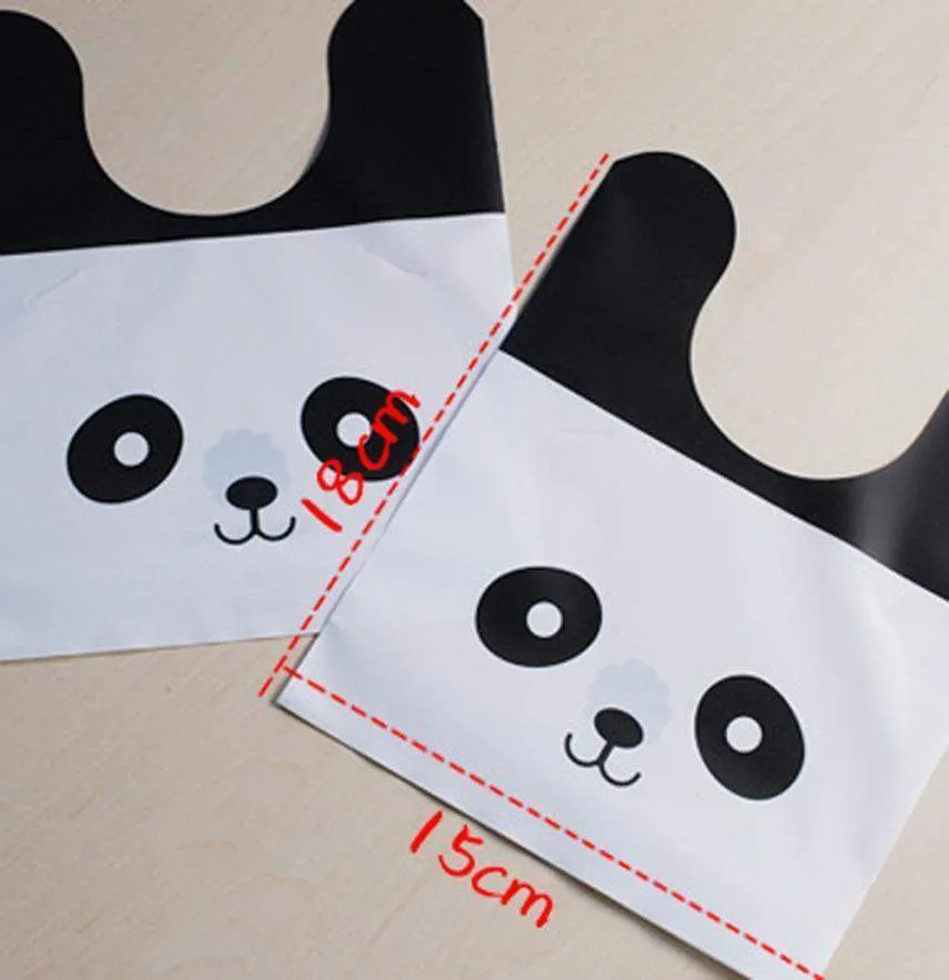 50 Pcs Panda Cookie Plastic Bags