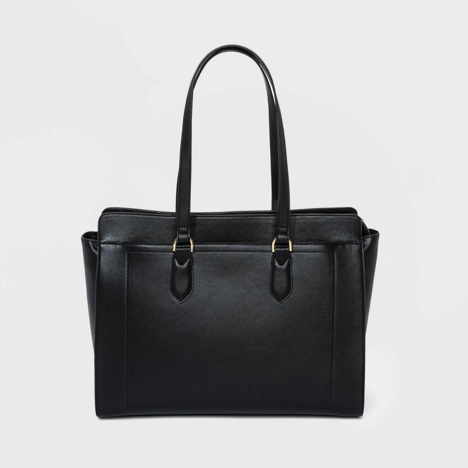 A New Day Women's Large Zip Closure Tote Handbag Black