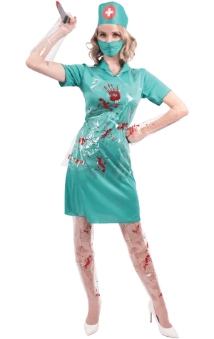 Adult Bloody Nurse Halloween Costume