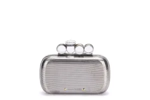 Alexander McQueen Rings Clutch, Silver Color, with Dust Cover