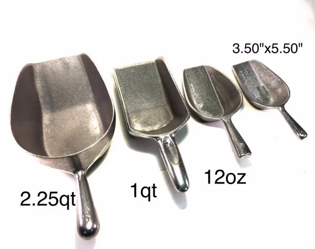 Aluminum Flat-Bottom Scoop's Available in 4 Sizes - Please Select Size