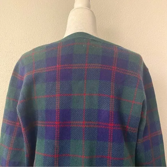 Anne Klein Plaid Pullover Sweater SZ L NWT