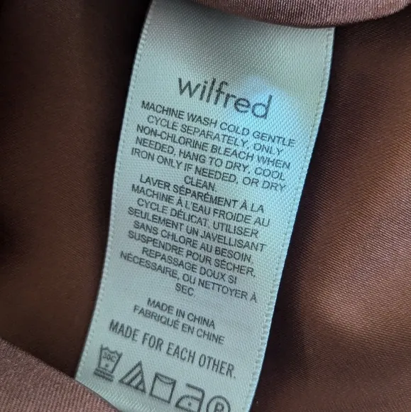 Aritzia Wilfred Bronze Skirt Size 0