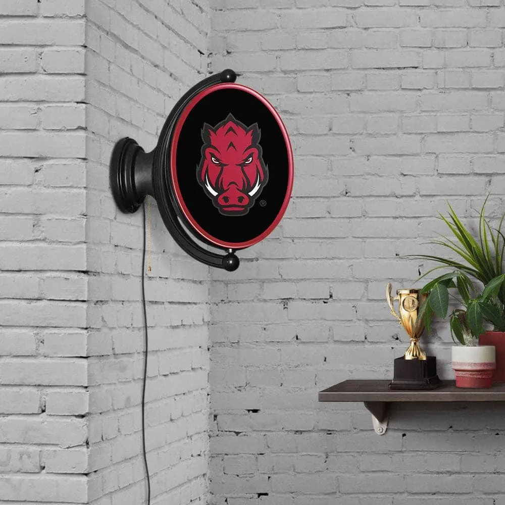 Arkansas Razorbacks: Big Red - Original Oval Rotating Lighted Wall Sign