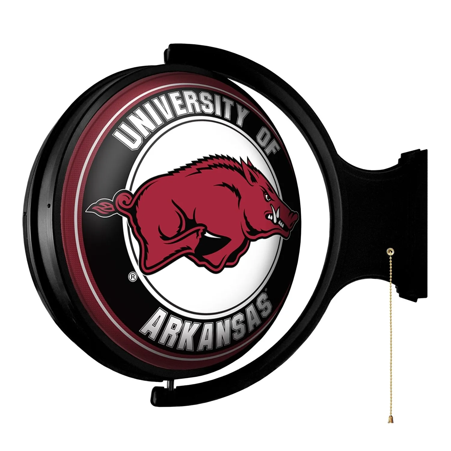 Arkansas Razorbacks: Original Round Rotating Lighted Wall Sign