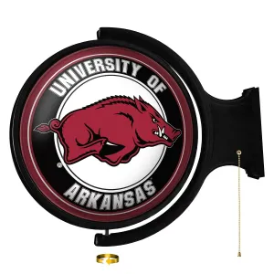 Arkansas Razorbacks: Original Round Rotating Lighted Wall Sign