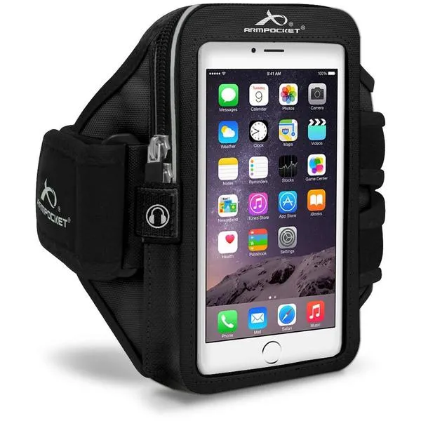 Armpocket Mega i-40 Plus Armband for iPhone 13/12/11 Pro Max/XS Max, 8/7/6 Plus, Galaxy Note 10/S20/S20 