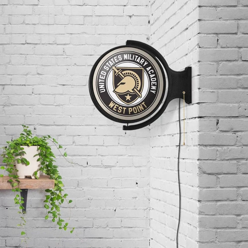 Army Black Knights: Athena's Helmet - Original Round Rotating Lighted Wall Sign
