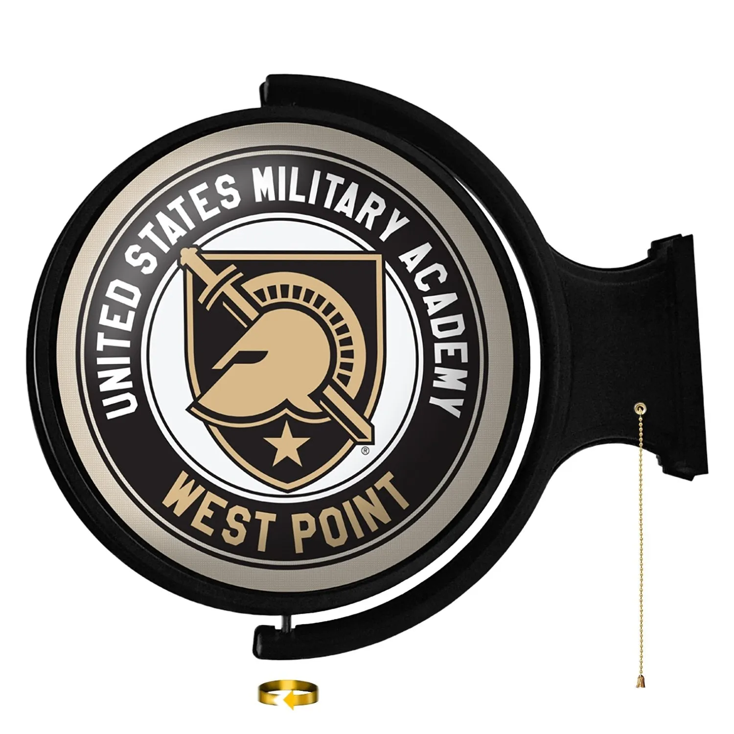 Army Black Knights: Athena's Helmet - Original Round Rotating Lighted Wall Sign