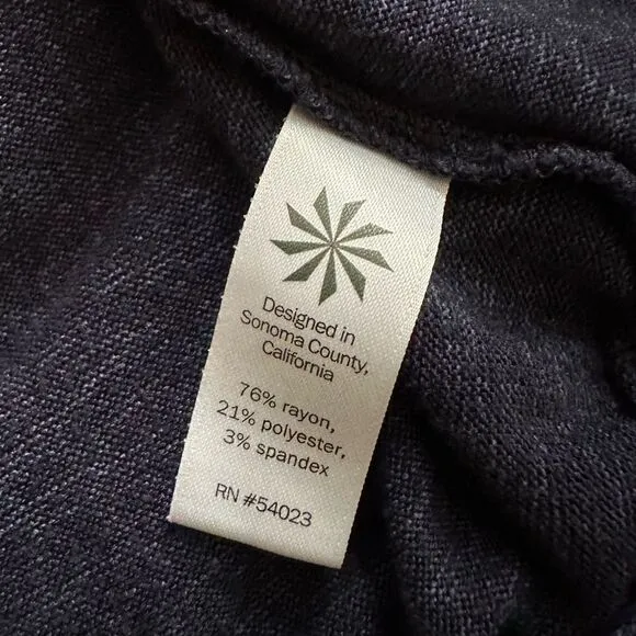 Athleta Open Front Cardigan Thumb Holes Stretchy Womens Size Small Blue