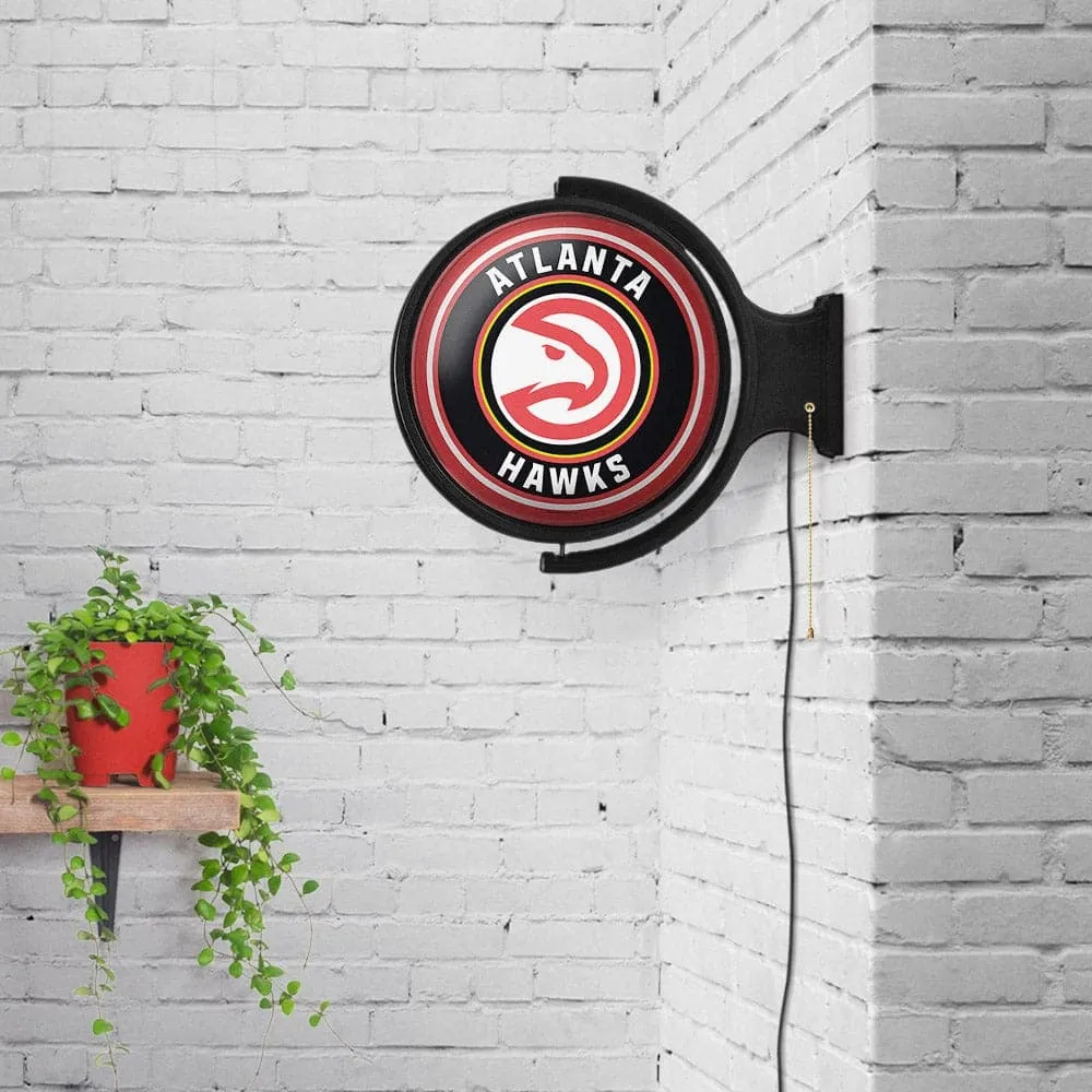 Atlanta Hawks: Original Round Rotating Lighted Wall Sign