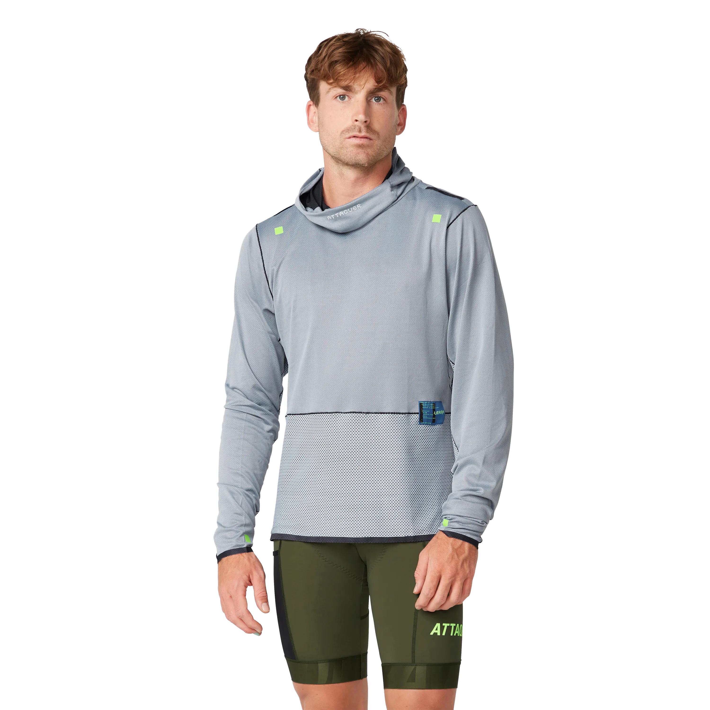 Attaquer Terra Long Sleeved Hooded Tech Tee - Black