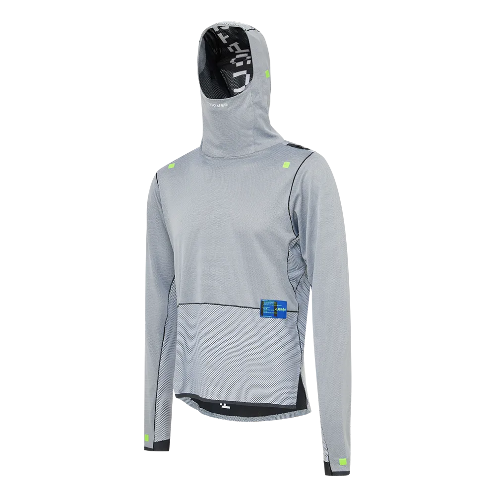 Attaquer Terra Long Sleeved Hooded Tech Tee - Black