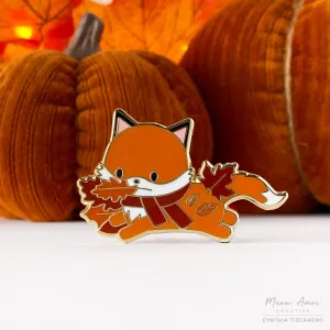 Autumn Fox Enamel Pin