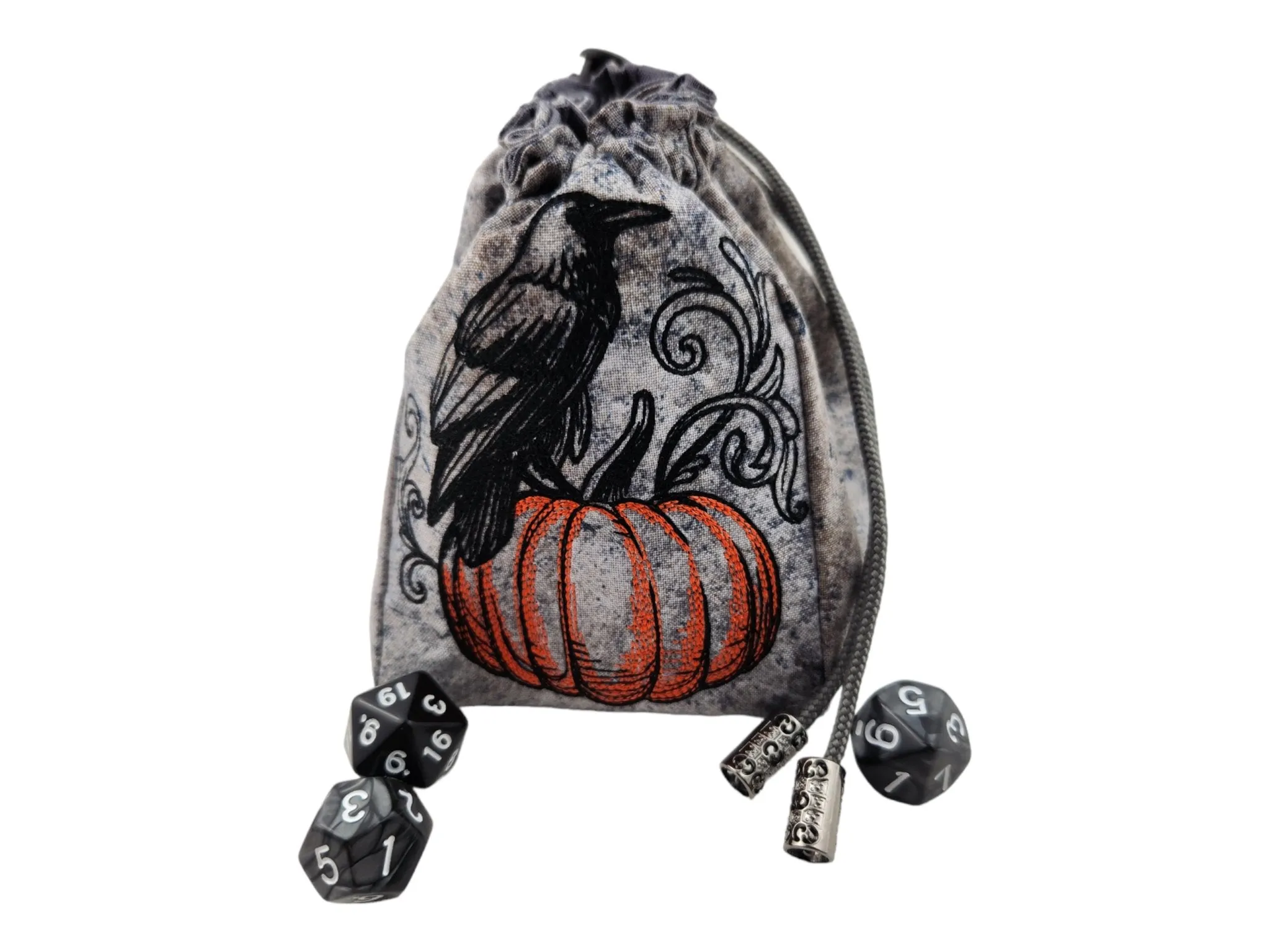 Autumn raven dice bag