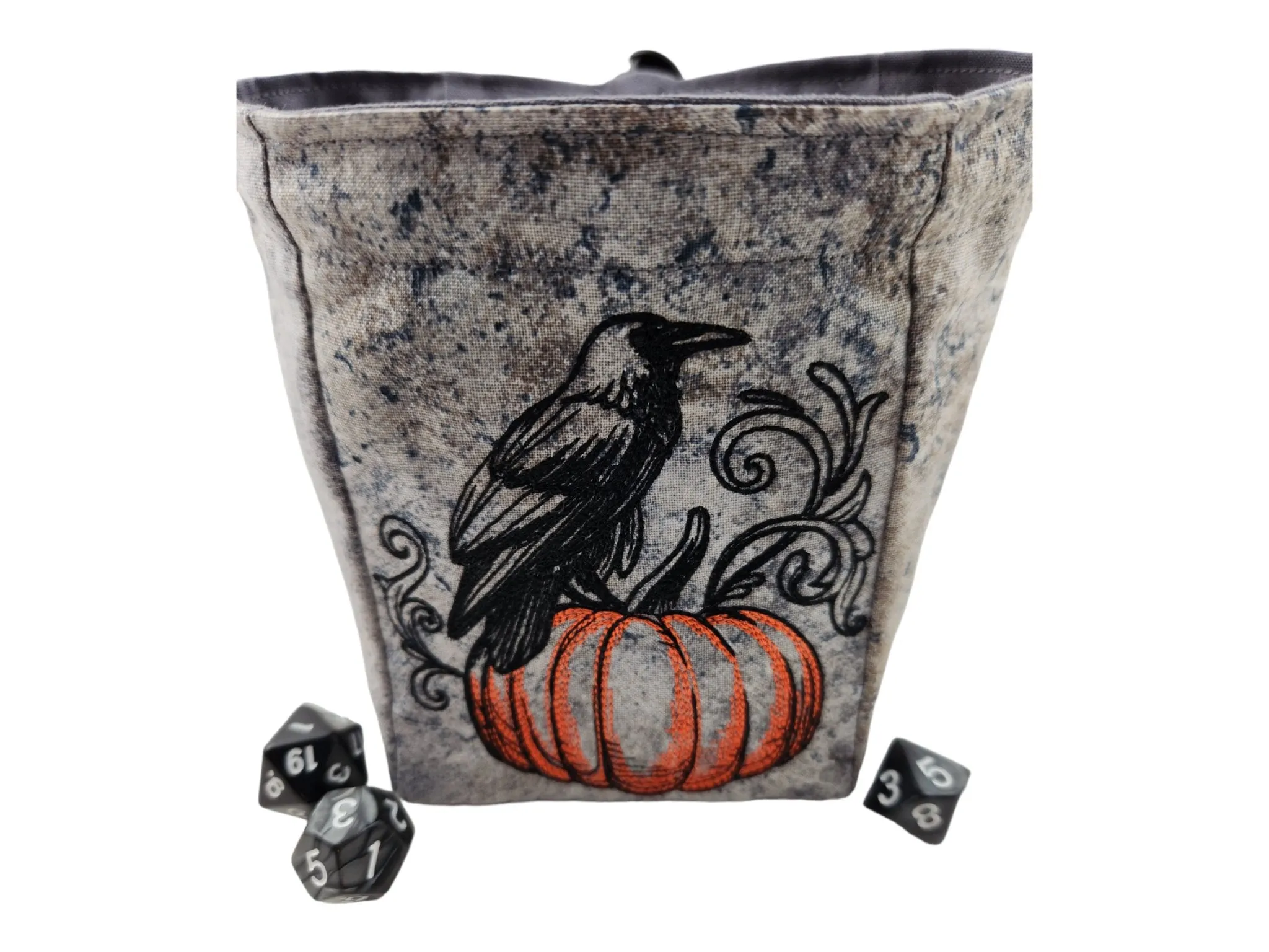Autumn raven dice bag