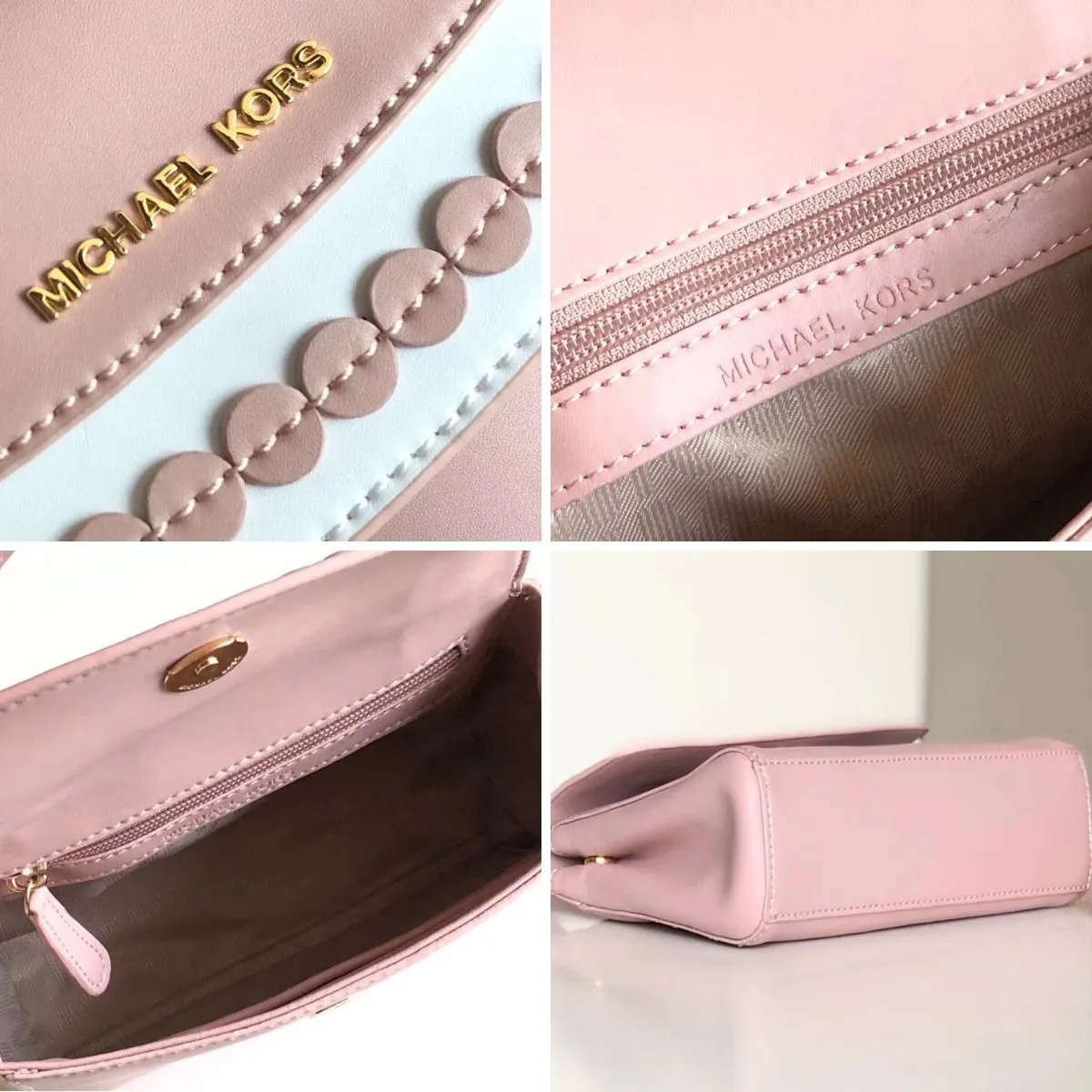 Ava Mini Applique Blossom White Crossbody Bag