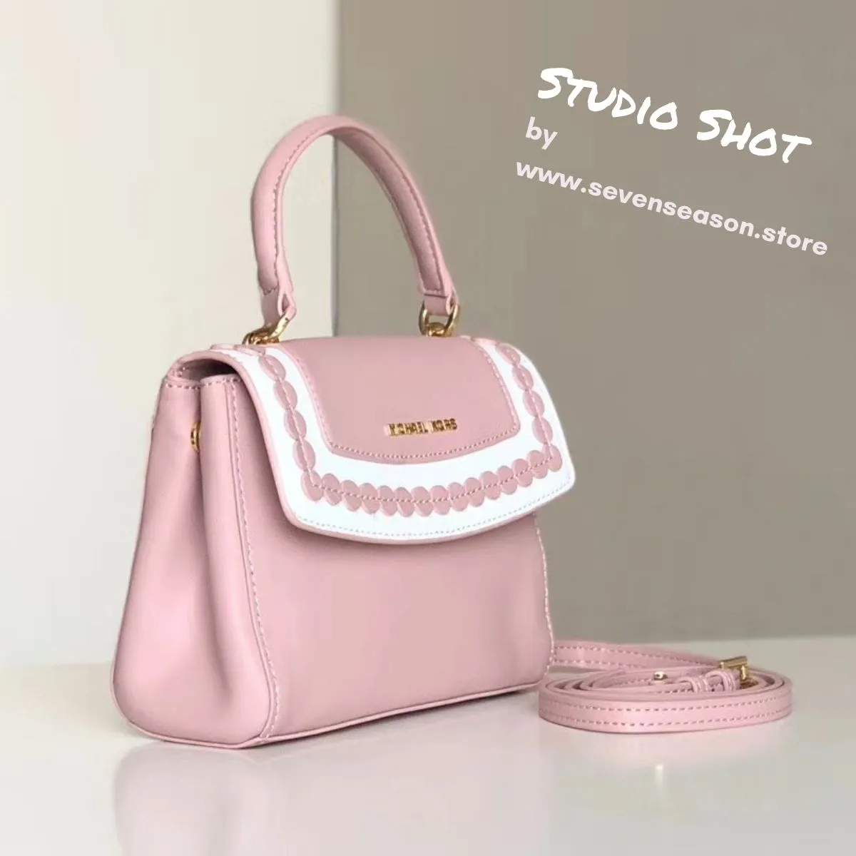 Ava Mini Applique Blossom White Crossbody Bag