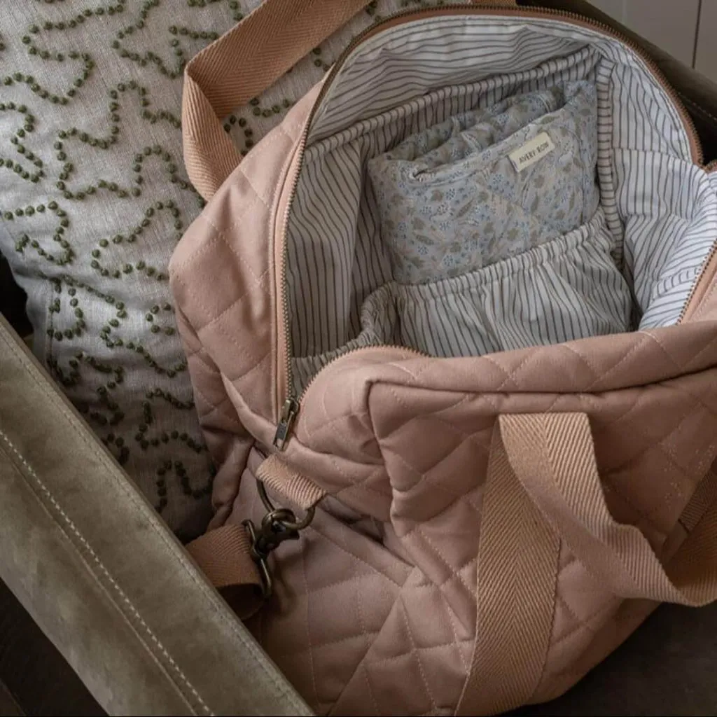 AVERY ROW Baby Changing Bag - Latte (With Pram Clips)