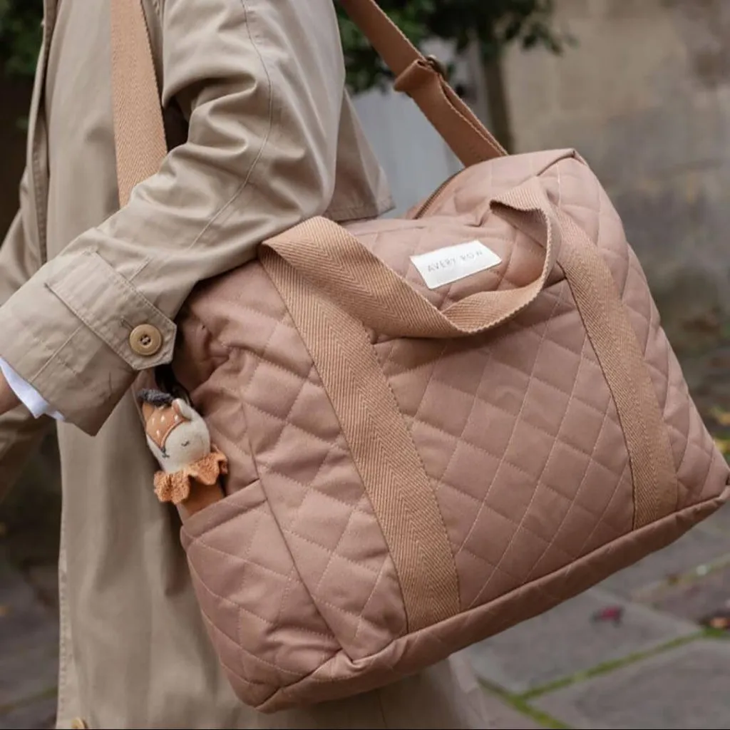 AVERY ROW Baby Changing Bag - Latte (With Pram Clips)