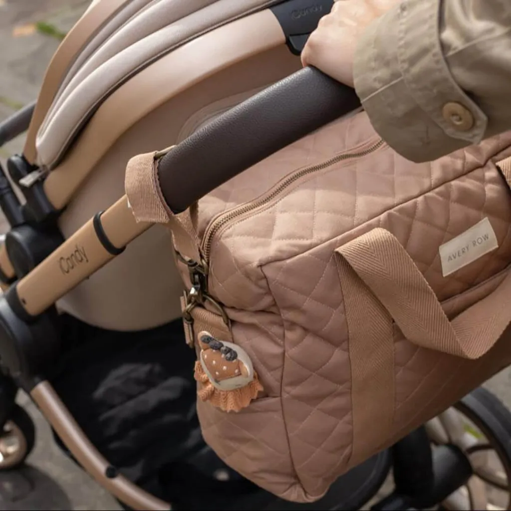 AVERY ROW Baby Changing Bag - Latte (With Pram Clips)