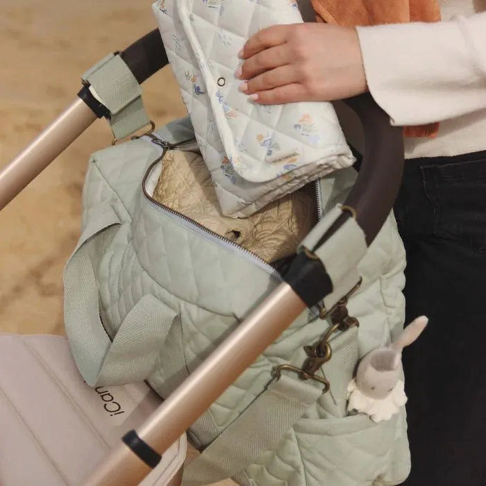 AVERY ROW Baby Changing Bag - Sage (With Pram Clips)