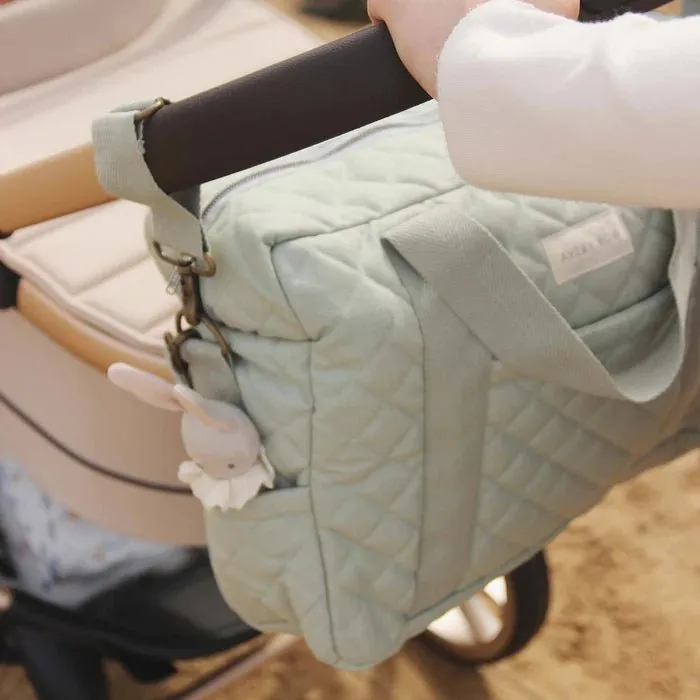 AVERY ROW Baby Changing Bag - Sage (With Pram Clips)