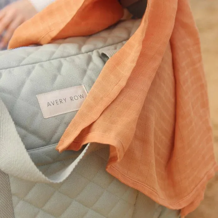 AVERY ROW Baby Changing Bag - Sage (With Pram Clips)