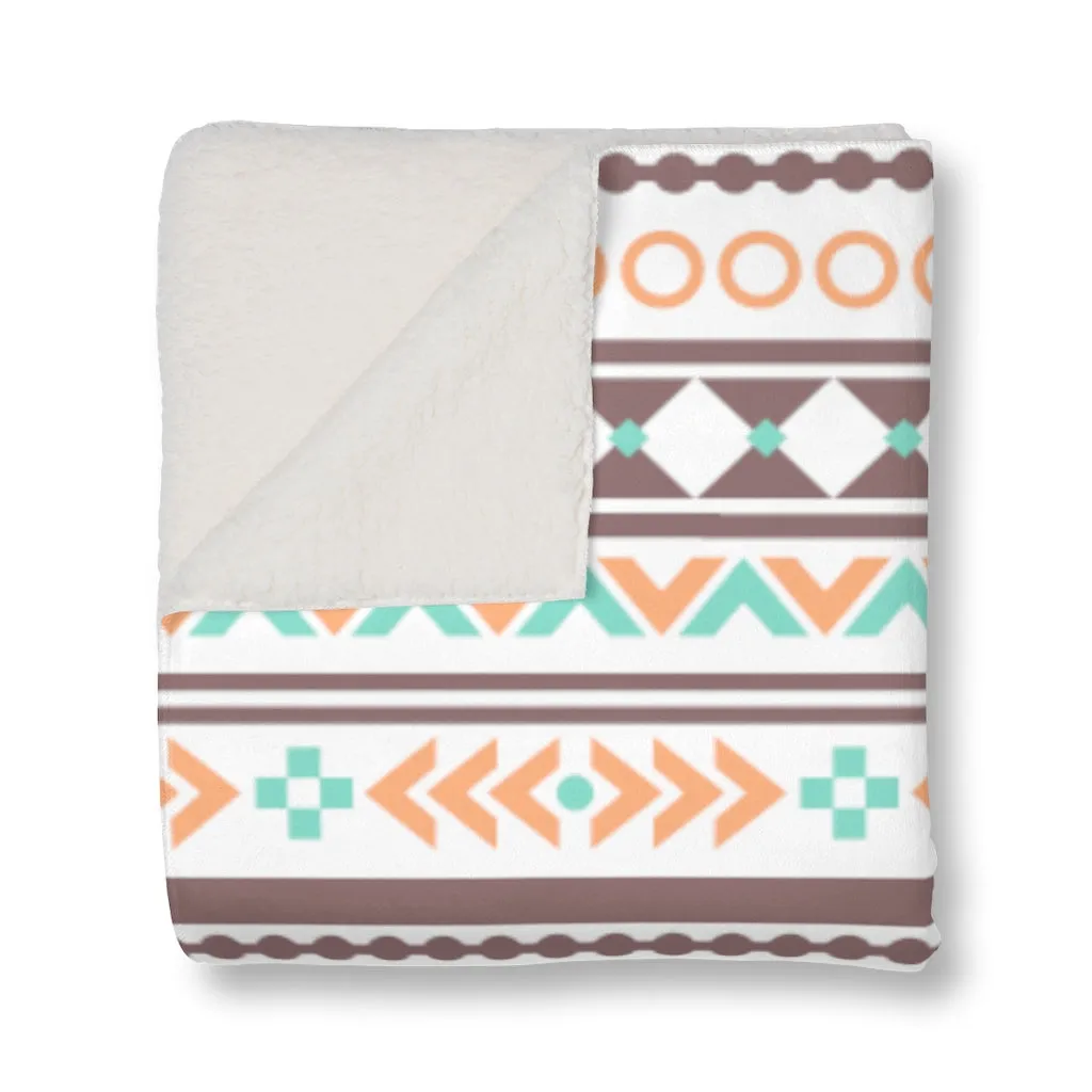 Aztec Earth Sherpa Blanket