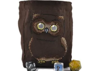 Baby brown owl dice bag,