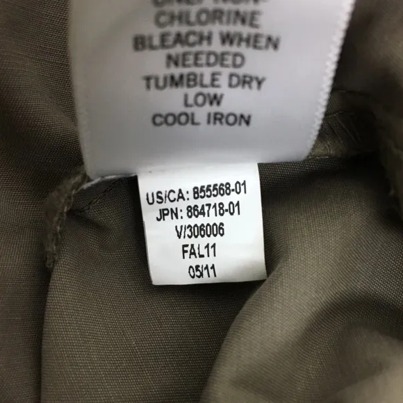 BANANA REPUBLIC Mini Skirt Paper Bag Waist Army Olive Green Minimalist Size 10