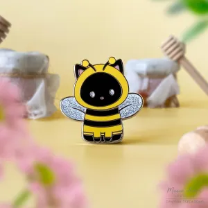 Bee Cat Enamel Pin