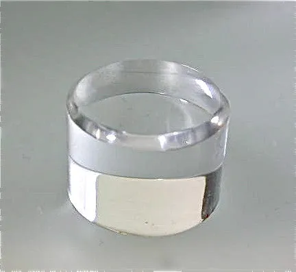 Beveled Round Acrylic Base 3/4 in thick x 2.5 inch diameter, $13.