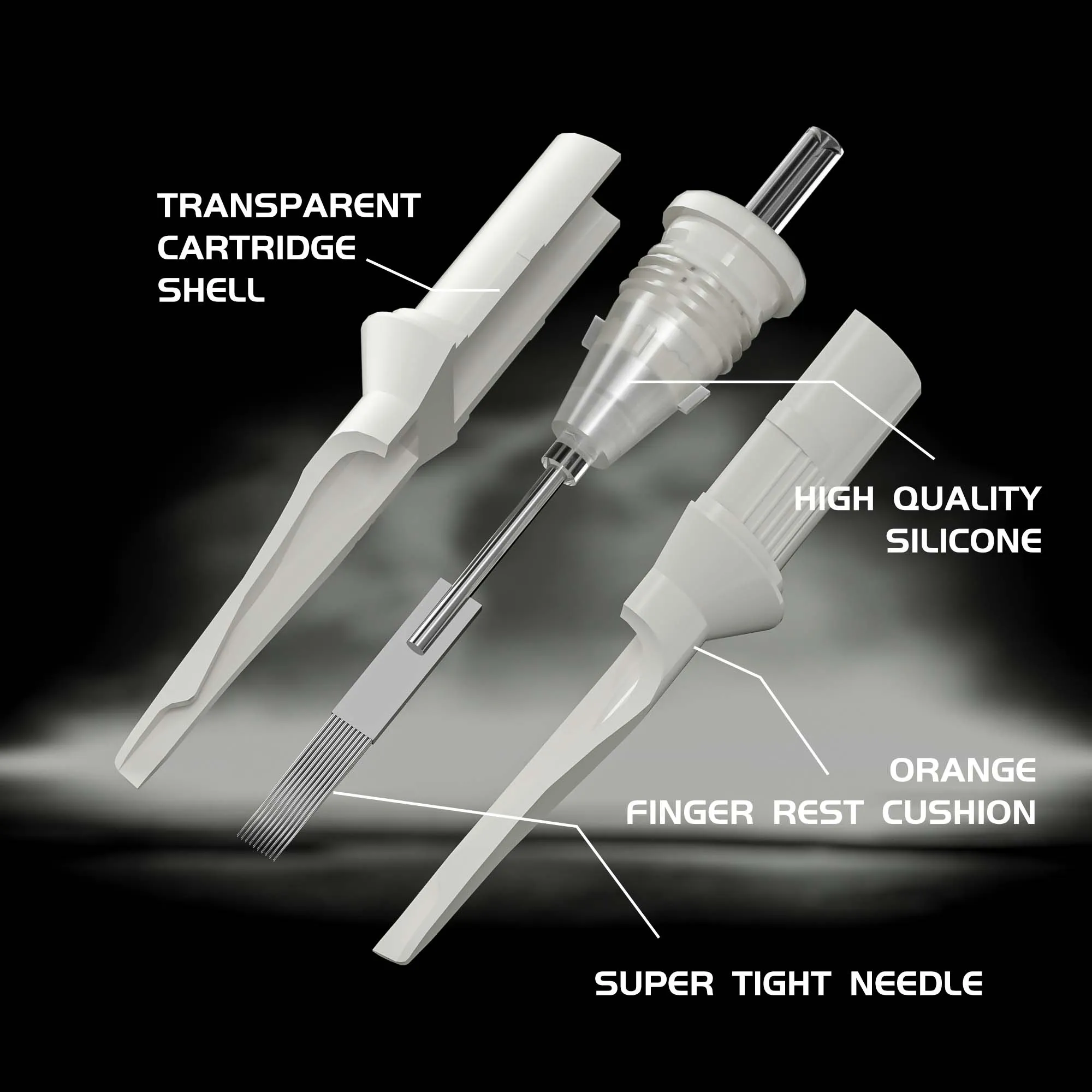 Big Wasp Tattoo Cartridge White Needles - Soft Edge Magnums