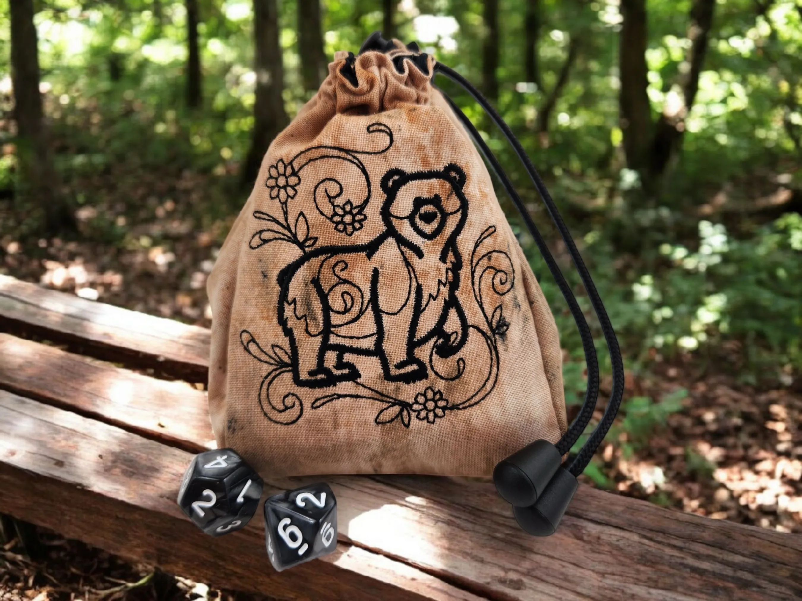 Black Bear dice bag