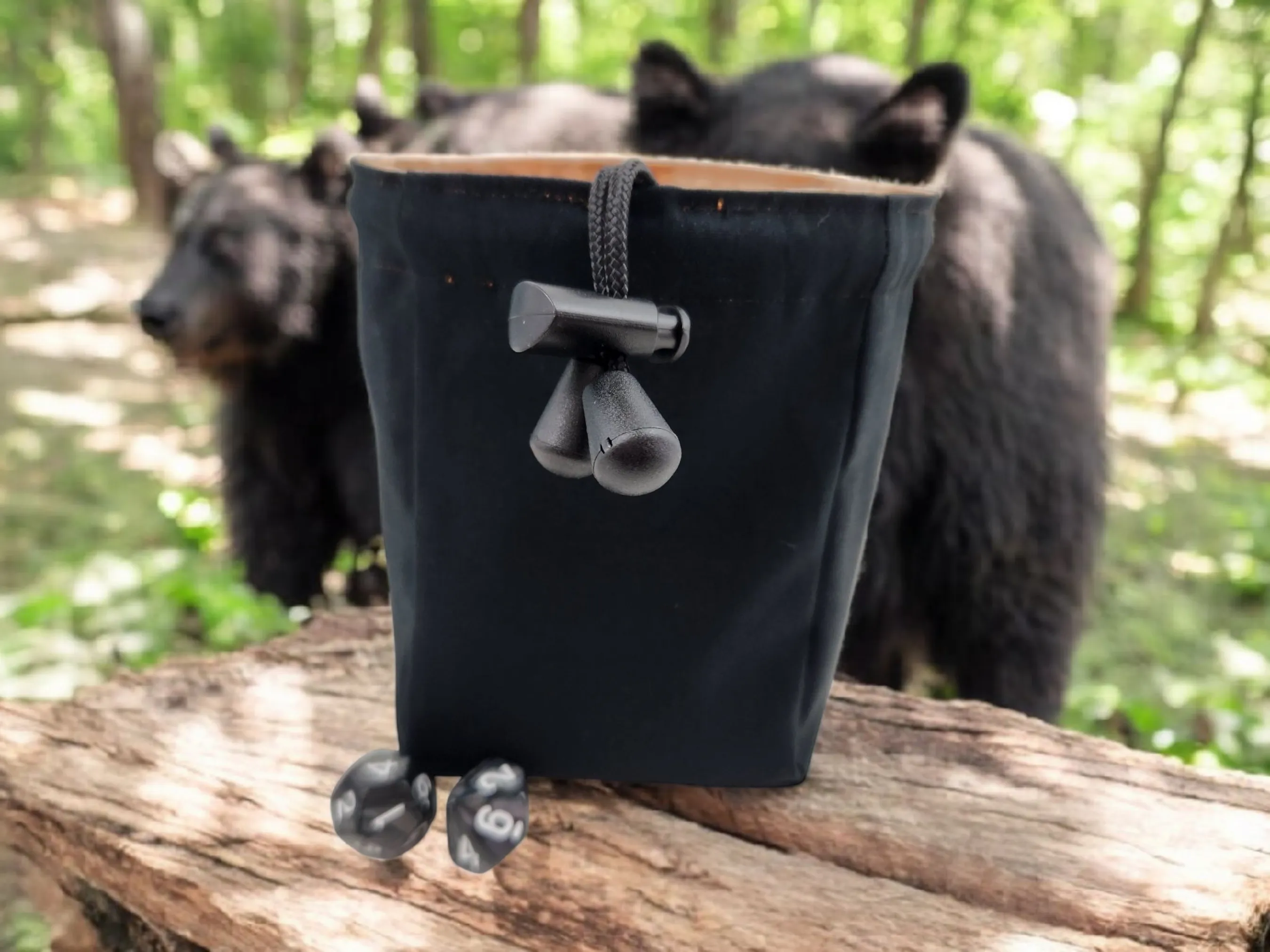 Black Bear dice bag