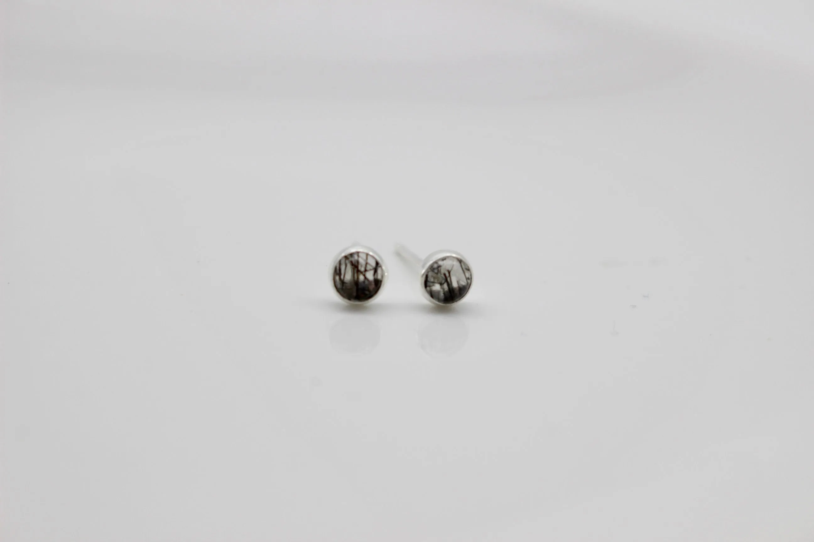 Black Rutilated Quartz Earrings