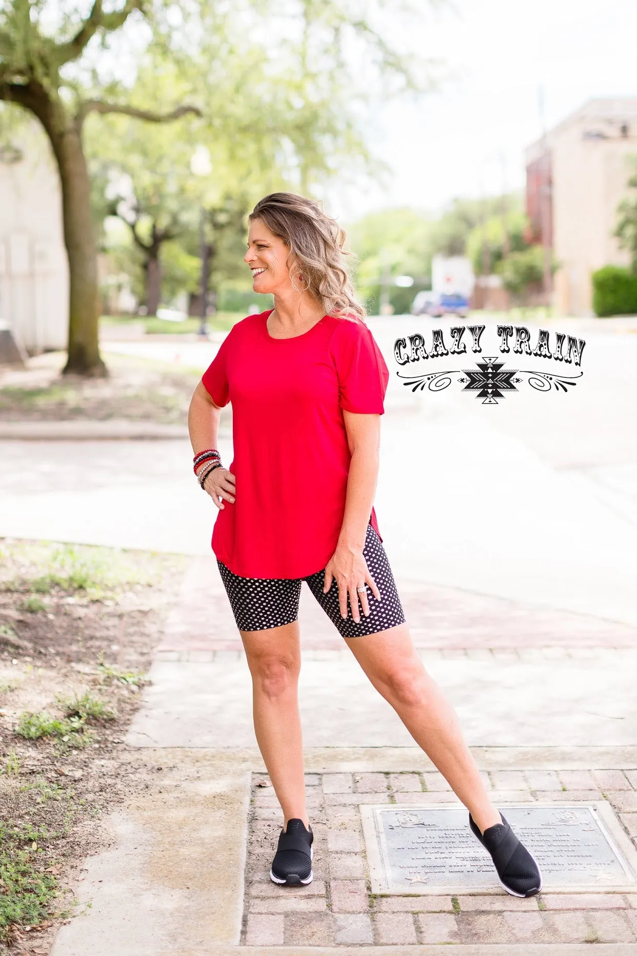 BLACK W/ SILVER STARS - BIKER BABE SHORTS